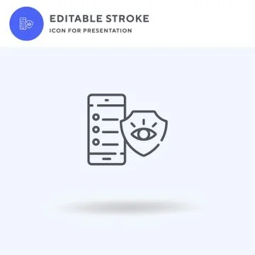 Privacy icon vector, filled flat sign, solid pictogram isolated on white, logo イラスト素材