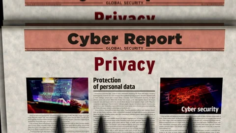 Privacy identity protection newspaper pr... | Stock Video | Pond5