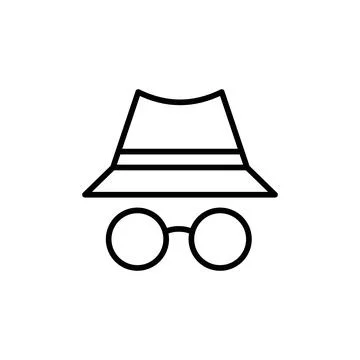 Privacy Incognito Icon for Secure Browsing and Anonymous Surfing Stock Illustration