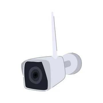 Privacy ip camera cartoon vector illustration Stock Illustration