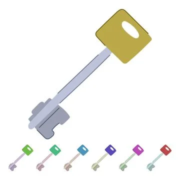 Privacy key vector cartoon graphic Illustrazione stock
