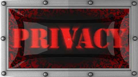 Privacy on led Stock Footage 8731244
