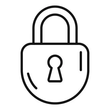 Privacy locker icon outline vector. Computer protect Stock Illustration