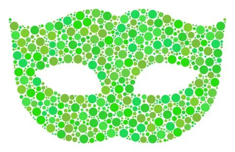 Privacy Mask Composition of Circles 库存插图