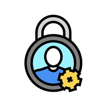Privacy padlock color icon vector illustration 스톡 일러스트