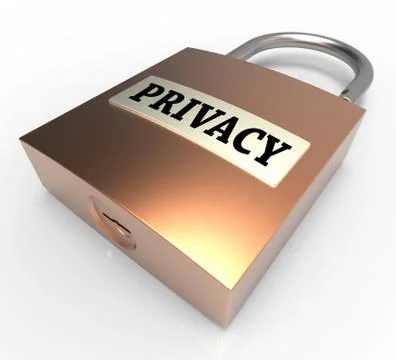 Privacy Padlock Indicates Restricted Private 3d Rendering Иллюстрация