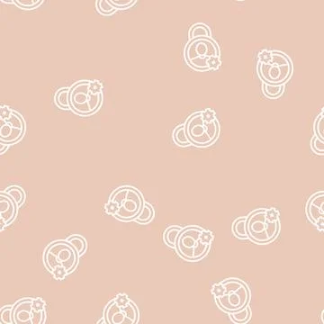 Privacy padlock line seamless pattern Stock Illustration