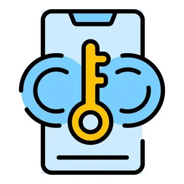 Privacy phone icon vector flat Illustrazione stock