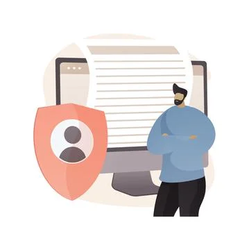 Privacy policy abstract concept vector illustration. Stock-Illustration