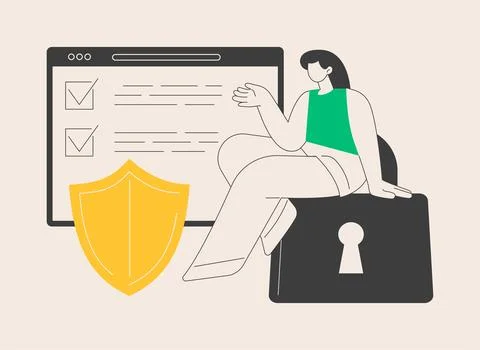 Privacy policy abstract concept vector illustration. Stock Illustration