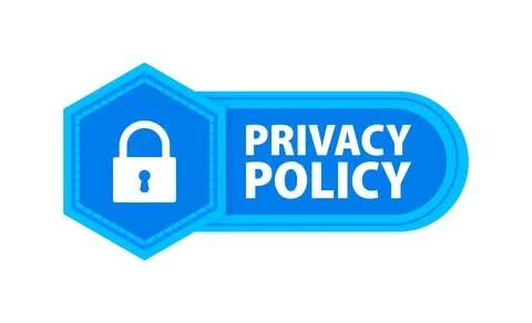 Privacy Policy Badge, Security Data Access. Label or sticker Stock Illustration