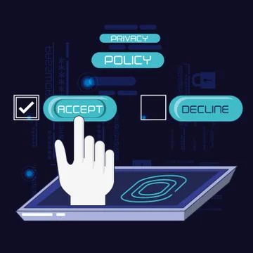 Privacy policy digital security イラスト素材
