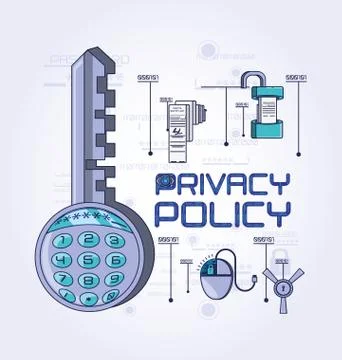 Privacy policy digital security イラスト素材