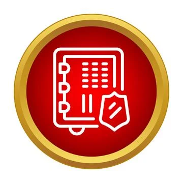 Privacy policy document protecting user data security Stock Illustration