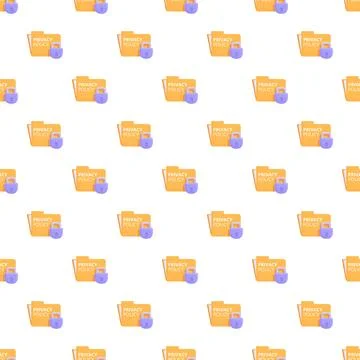 Privacy policy folders with security padlock pattern Stock Illustration