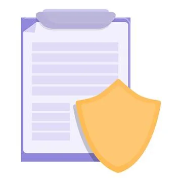 Privacy policy icon cartoon . Data secure Stock Illustration