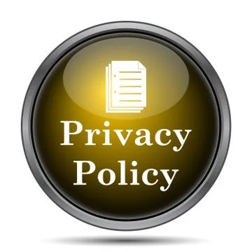 Privacy policy icon. Internet button on white background.. Stock Illustration