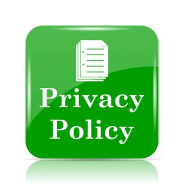 Privacy policy icon. Internet button on white background.. Stock Illustration