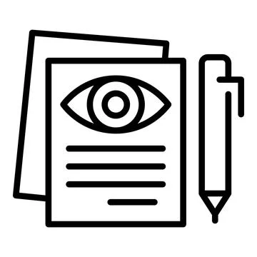Privacy policy icon outline vector. Personal data Illustrazione stock