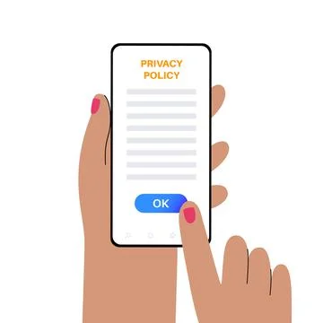 Privacy policy online Stock Illustration