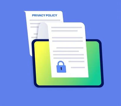 Privacy policy online Stock Illustration