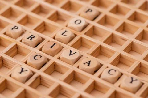 Privacy policy in word cloud Foto stock