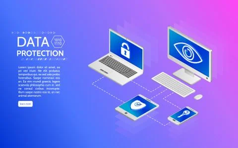 Privacy protection antivirus hack. Stock Illustration
