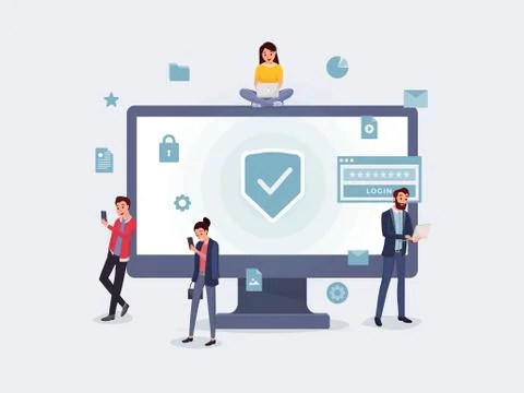 Privacy protection concept Stock Illustration