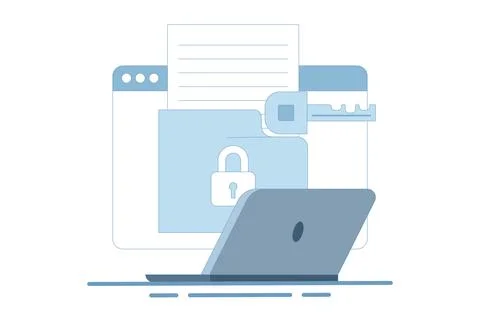 Privacy protection concept Stock Illustration