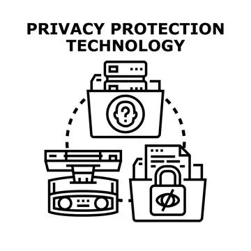 Privacy protection technology securing sensitive personal information Stock Illustration