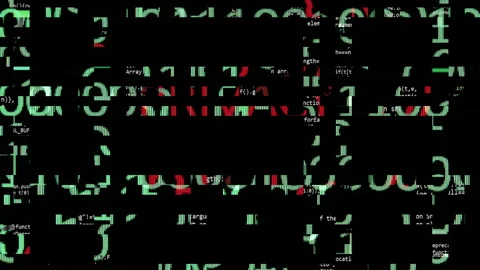 Privacy text on the screen data glitch Stock Footage 296250281