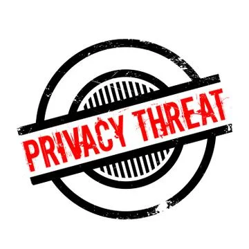 Privacy Threat rubber stamp Stock Illustration
