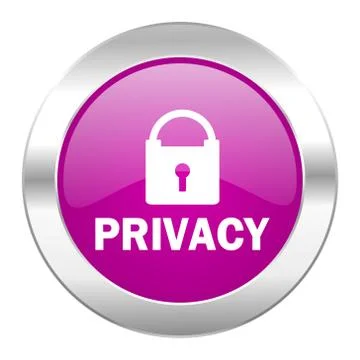 Privacy violet circle chrome web icon isolated. 스톡 일러스트