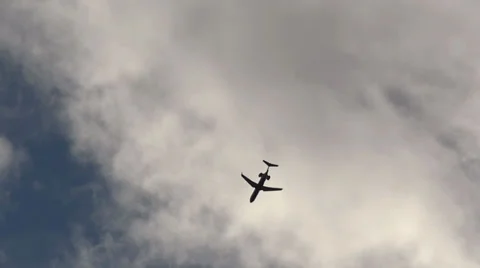 Privat Jet Plane Flying  Stockbeeldmateriaal 33445145
