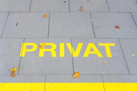 Privat Painted on Ground Stock Photos