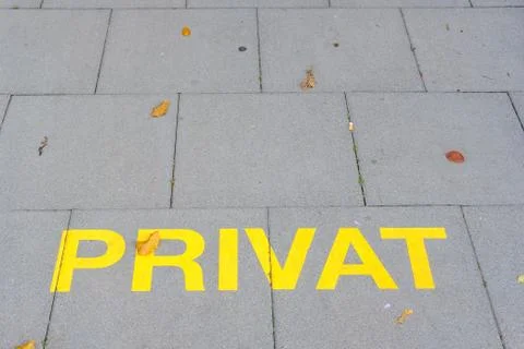 Privat Painted on Ground Stock Photos