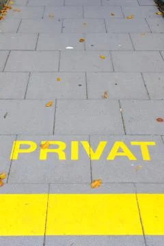 Privat Painted on Ground Stock Photos