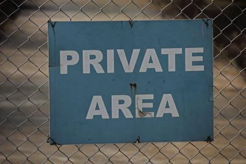 Private Area Board Foto stock