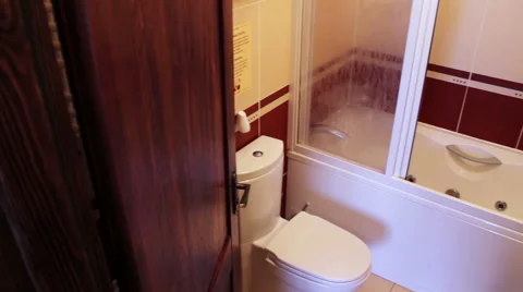 Private Bathroom in Hotel 스톡 동영상 60115221