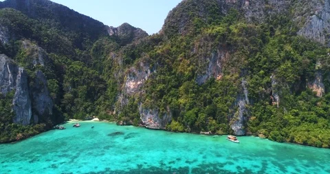 Private Bay, Phi Phi Islands, Thailand Stock Footage 98931555