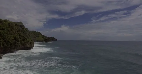 Private beach in java, indonesia Stock Footage 71713544