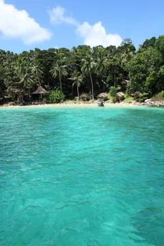 Private beach, pp island Stock Photos