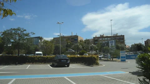 Private Blue Car Park Stock Footage 50550595