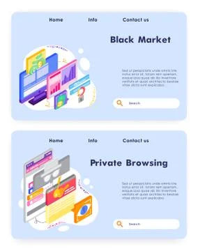 Private browsing and secure online access. Financial market data and charts Stock Illustration