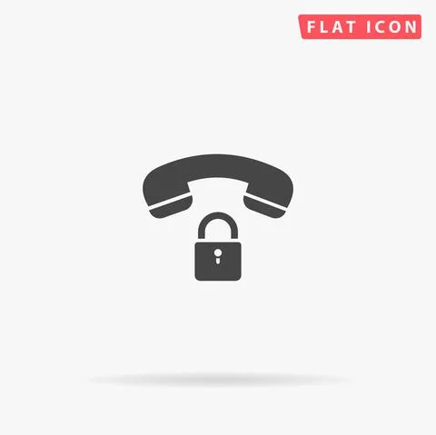 Private Call flat vector icon Stock Illustration