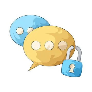 Private chat bubble illustration Stock Illustration