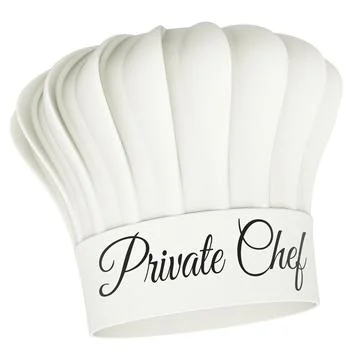 Private Chef Hat for personal cooking and catering service. 3D rendering Stock Illustration