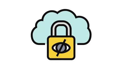 Private cloud computing color icon animation Stock Footage 326108351