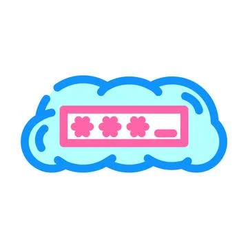Private cloud computing color icon vector illustration Stock Illustration