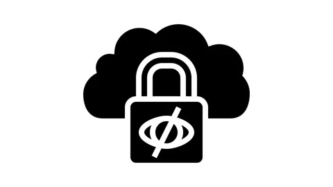 Private cloud computing glyph icon animation Stock Footage 326145704